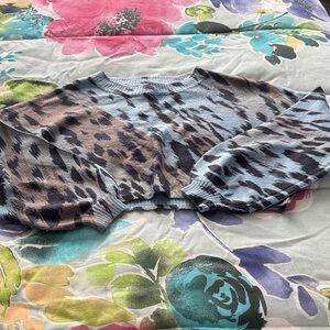 Debut Multicolor Animal Print Sweater